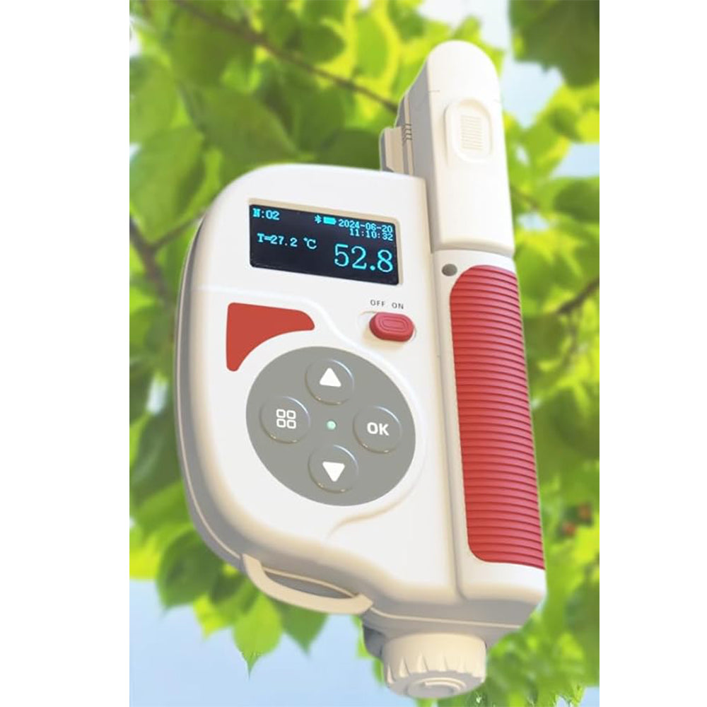 VTSYIQI Chlorophyll Content Meter Plant Leaf Nutrient Analyser with Nitrogen Content Measurement Range from 0.0 to 99.99mg/g Nitrogen Content Precision ±5% for Testing Chlorophyll Content Nitrogen Content Leaf Temperature and Leaf Humidity