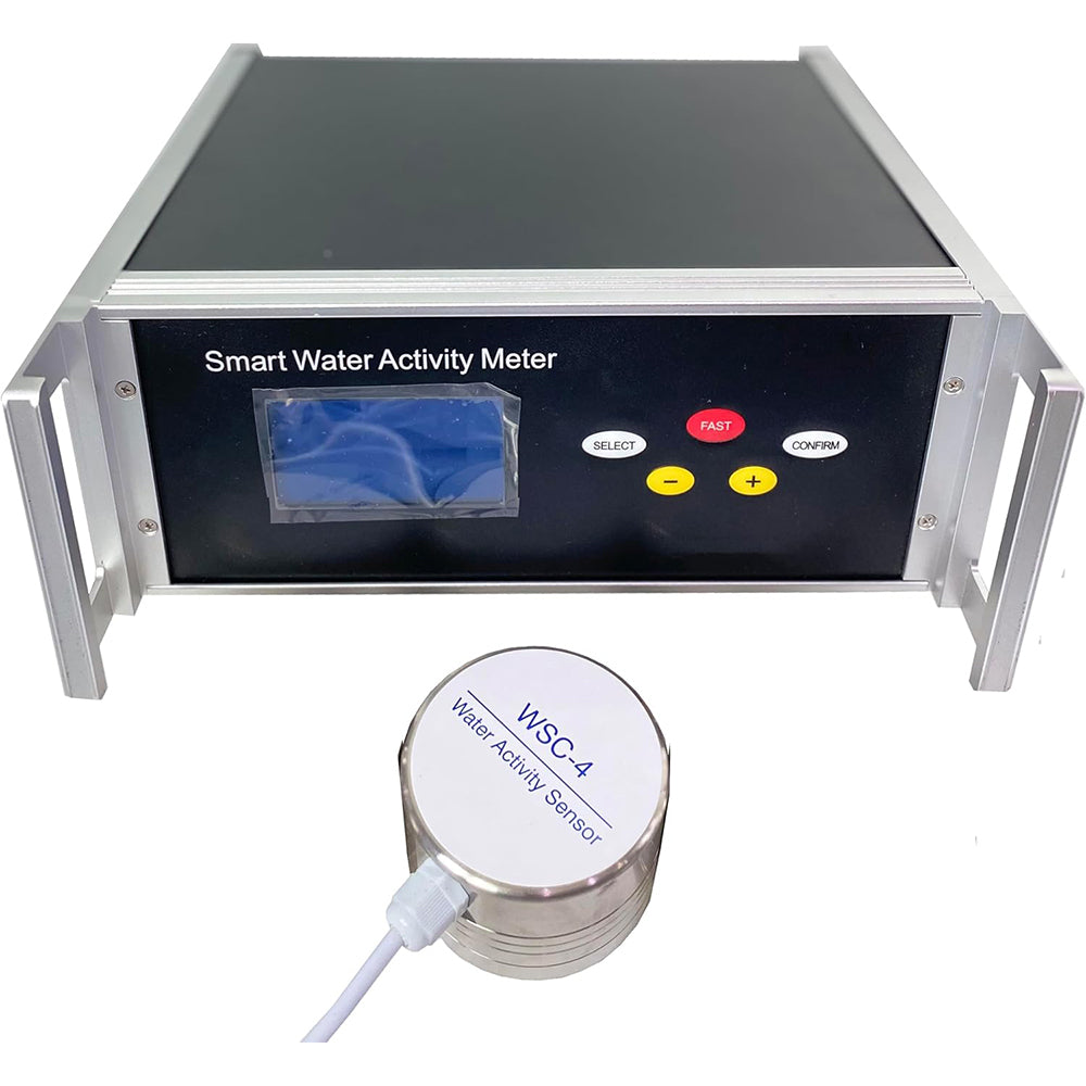 VTSYIQI Bentchtop Water Activity Tester Smart Food Water Activity Meter Monitor with 1 Sensor WSC-4  Water Activity Range 0～1.000aw Accuracy ±0.012aw USB And RS232 Interface Free Printer for Wetter Food Paste Jam Jello Dough