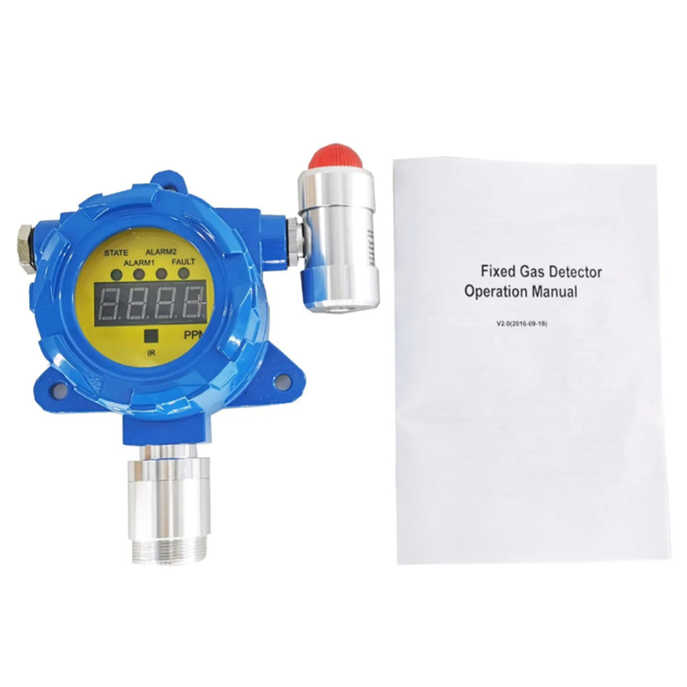 VTSYIQI Benzene Gas Detector Fixed C6H6 Benzene Gas Alarm Monitor with Measuring Range 0-100ppm L-alarm 10ppm H-alarm 20ppm Output Current 4-20mA High Precision for Continuous Monitoring of Measurable Gases in Industrial Environments