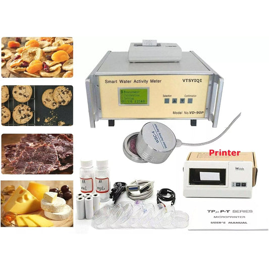 VTSYIQI Water Activity Meter Analyzer Monitor With Range 0 to 0.980aw no condensing For Fruits Vegetables Breads Biscuits Cakes Puffed Food