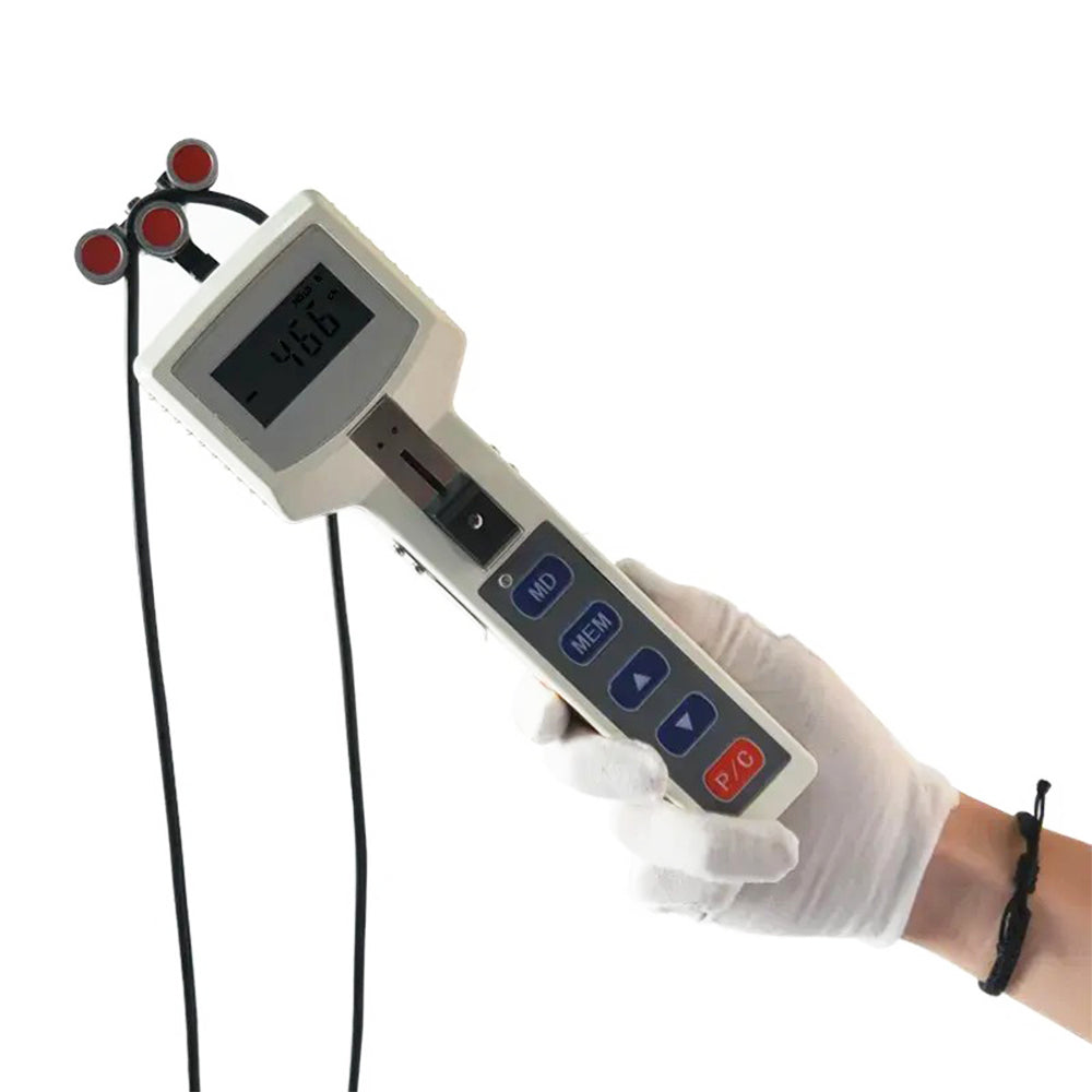 VTSYIQI Digital Wire Rope Tension Meter Yarn Tension Tester Tensiometer with Tension Range 10 to 500.0cN Measuring Head Width 65mm Six Units cN gf OZ Kgf N lb Thickness Adjustment Function for Measuring The Tension of Filamentary and Linear Materials