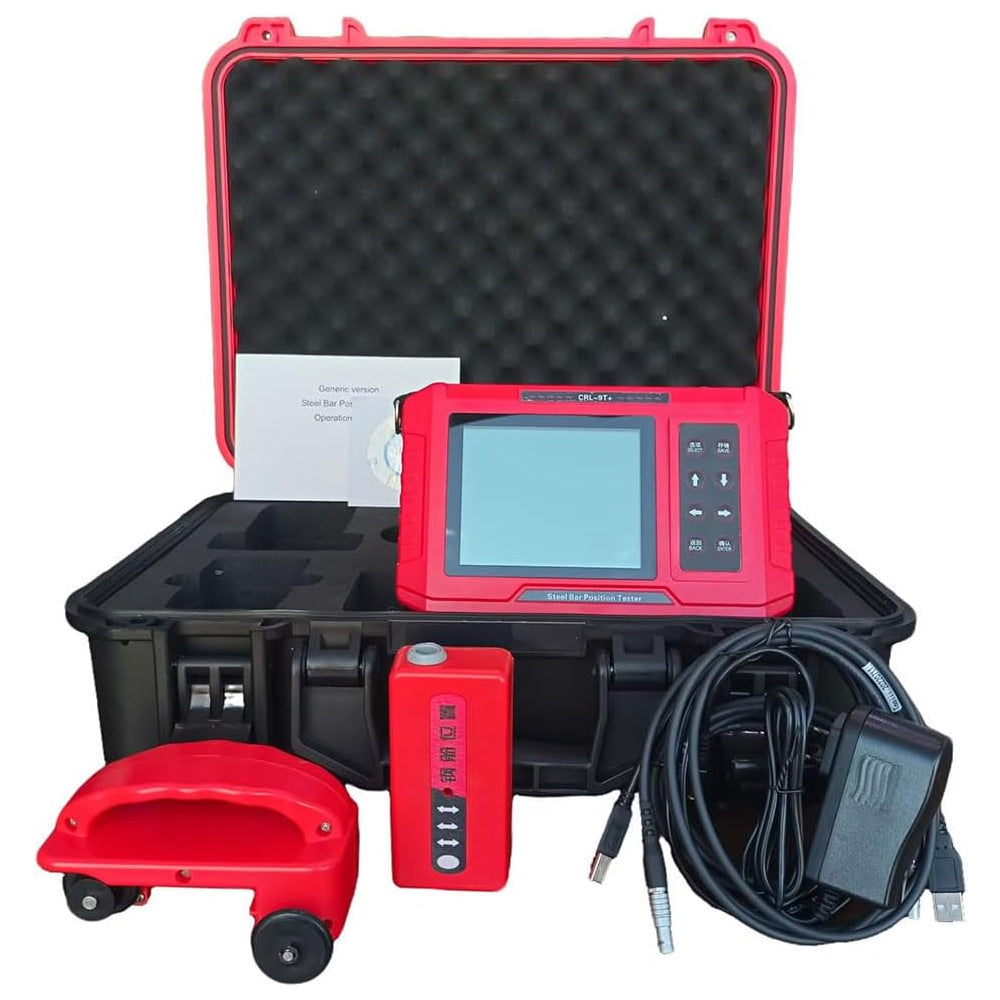 VTSYIQI Concrete Rebar Locator Rebar Scanner with Steel Bar Diameter Ф6mm-Ф50mm Protective Layer Thickness 6mm-90 mm 7mm-200mm for Locating Rebar Estimating Rebar Diameter Testing Rebar Spacing