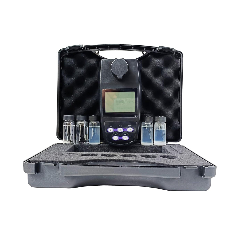 VTSYIQI Portable Turbidity Meter Kit Water Quality Tester Meter with 2 to 5 Points Calibration Range 0 to 1100 NTU/FNU 0 to 275 EBC 0 to 9999 ASBC ASTM ISO 7027 Standard Nephelometric Principle