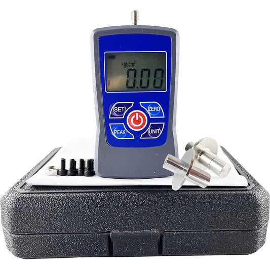 VTSYIQI Fruit Penetrometer Digital Firmness Tester Sclerometer Hardness Testing Equipment With Two Pressure Head SR 11.1mm SR 7.9mm 0.2-15kg/cm2 and 0.4-30kg/cm2 For Determining Fruit Maturity Level