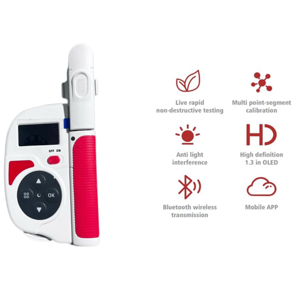 VTSYIQI Plant Nutrient Analyser 4 in 1 Plant Leaf Analyser with Chlorophyll Range 0.0‐99.9SPAD Nitrogen 0.0‐99.9mg/g Leaf Humidity 0.0‐99.9RH% Leaf Temperature -10‐99.9°C for Chlorophyll Content Nitrogen Leaf Temperature Leaf Humidity Test