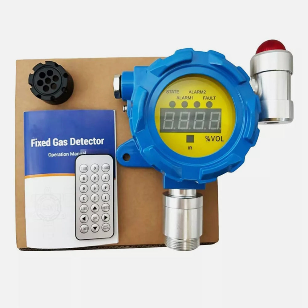 VTSYIQI Fixed Oxygen Gas Detector O2 Gas Meter with Range from 0 to 30%vol Resolution 0.1%vol L-alarm 19.5%vol H-alarm 23.5%vol Wall-mounted Installation Method for Detecting Gas in Refinery Chemical Plant and Other Fields