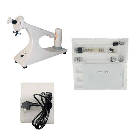 VTSYIQI Polarimeter Disc Polarimeter Manual Polarimeter with Range from -180° to +180° Accuracy 0.05° Scale Value 1° Magnifier 3X Light Source Sodium Lamp for Measuring Optically Active Substances