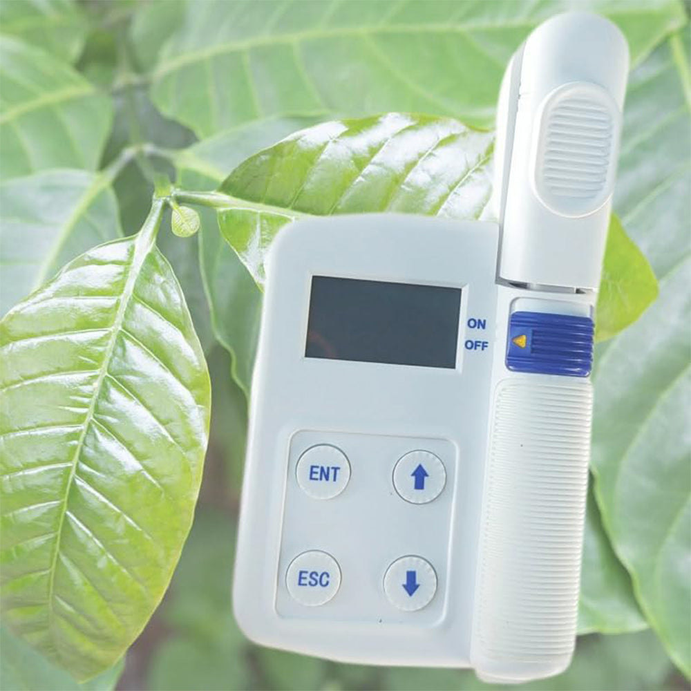 VTSYIQI Digital Chlorophyll Meter 4 in 1 Chlorophyll Content Nitrogen Content Leaf Temperature Leaf Humidity Tester with Range 0.0-99.99SPAD 0.0-99.99mg/g -10-99.9℃ 0.0-99.9RH%