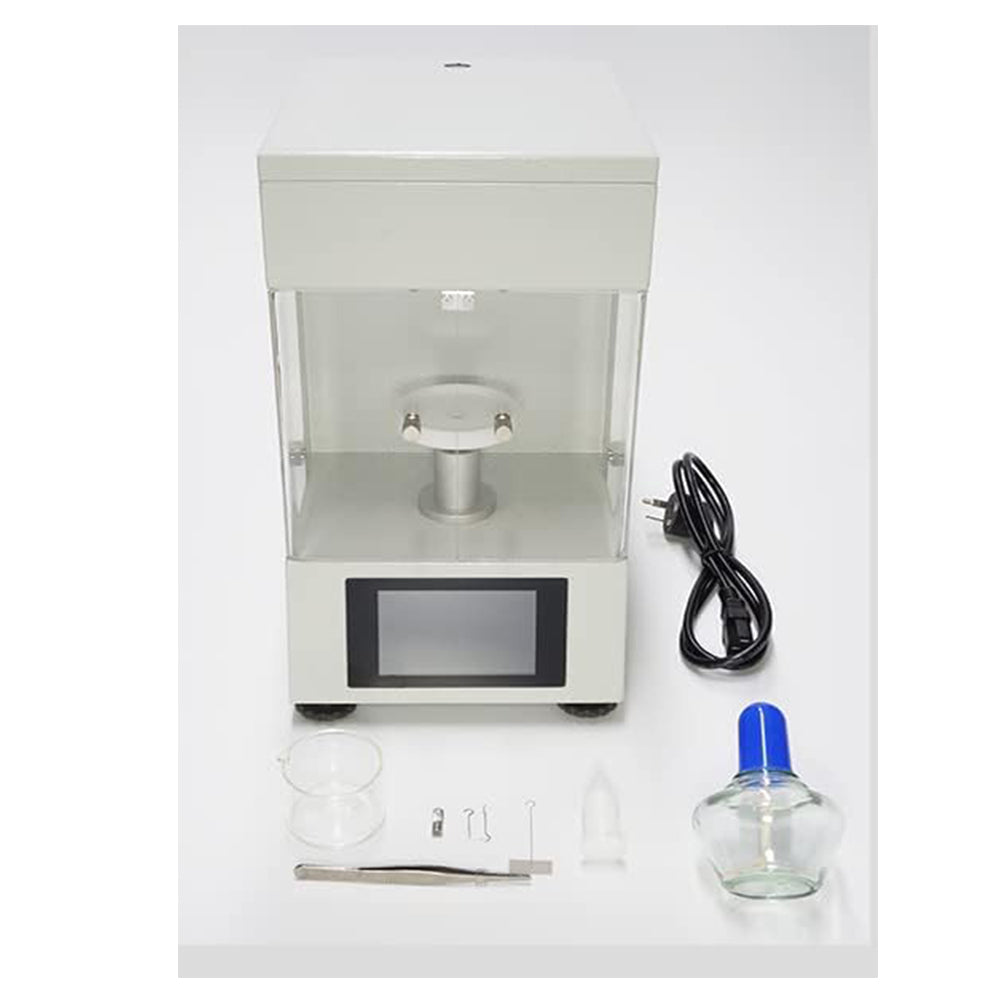 VTSYIQI Surface Tensiometer Automatic Liquid Surface Tensiometer with Platinum Ring Platinum Board Method Range 0 to 1000mN/m Touch Screen Data Storage for Ink Printing Ink Oil Paint