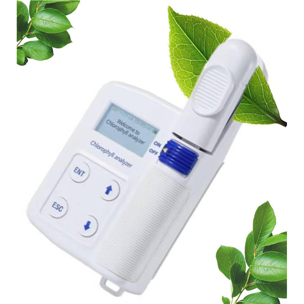 VTSYIQI Plant Nutrition Analyzer Leaf Chlorophyll Meter Nitrogen Content Measurement with Measuring Range 0.0-99.99SPAD Nitrogen 0.0-99.99mg/g Temperature -10-99.9℃ Data Storage Function Including a Mainframe