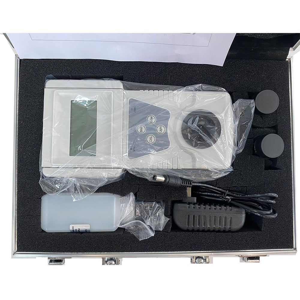 VTSYIQI Portable Digital Turbidity Meter Turbidimeter Tester Kit Instrument with LCD Formazine Standard Turbidity Solution Range 0-200 NTU for Turbidity in Drinking Water Treatment Plants