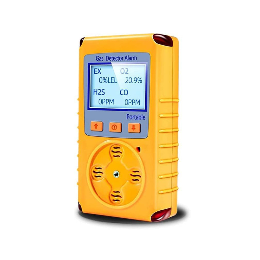 VTSYIQI 3 in 1 Gas Detector Alarm Oxygen Hydrogen Sulfide Combustible Gas Concentration Detecting Instrument Multi Gas Leak Alarm with USB Interface Audio Sound&Light Alarm LCD Display for Municipal Industry Gas Test