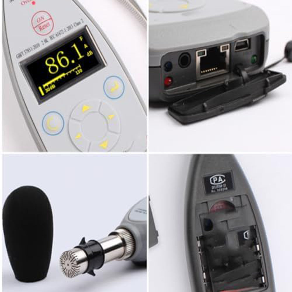 VTSYIQI Class 2 Sound Level Meter Integrating Noise Level Meter with Range 20Hz-12.5kHz 30dB(A)-130dB(A) 8000 Groups Data Storage Data Logger and Noise Analysis Software