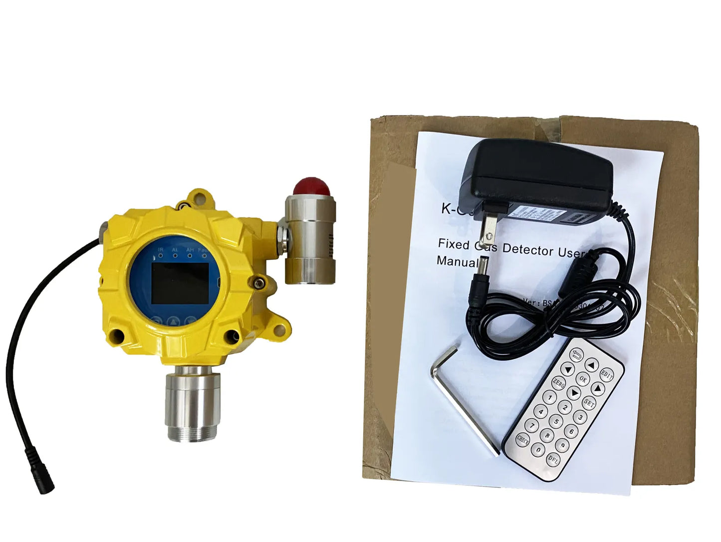 VTSYIQI Ammonia Gas Detector NH3 Gas Leak Detector Fixed NH3 Gas Leakage Monitor with Range 0-100ppm Resolution 0.1/1ppm for Detecting Gas of Warehouse Aquaculture