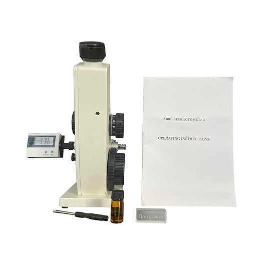 VTSYIQI Abbe Refractometer Lab Brix Refractometers with Measuring Range 1.3000-1.7000 nD 0.0-95% Brix Accuracy ±0.0002 Monocular Observation Mode for Sugar Food Test