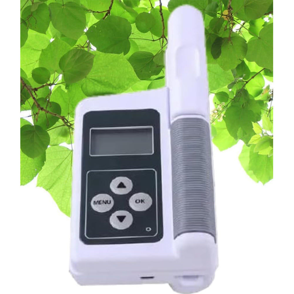 VTSYIQI Digital Chlorophyll Meter 4 in 1 Plant Leaf Analyser with Chlorophyll Range 0.0‐99.9SPAD Nitrogen 0.0‐99.9mg/g For Nitrogen Chlorophyll Content Leaf Temperature Leaf Humidity