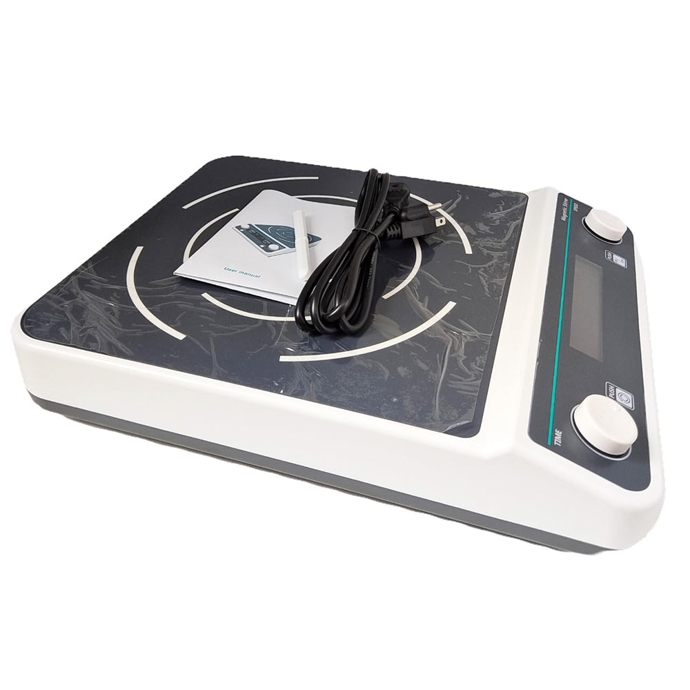 VTSYIQI Large Capacity Magnetic Mixer 50L Magnetic Stirrer with Max Stirring Volume 50L Speed Range 50-1100rpm Speed Regulation Accuracy ±5rpm/min LCD Display Timing Function  Brushless Motor Digital Display and Knob Control