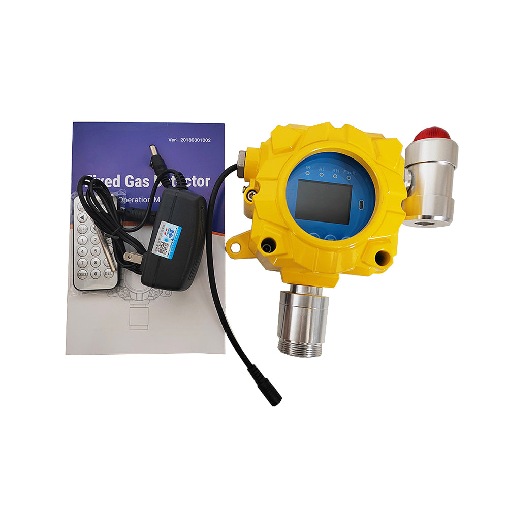 VTSYIQI EX Gas Detector Fixed Combustible Gas Monitor with Resolution 1%lel or 1%vol H-alarm 50%LEL L-alarm 20%LEL Measuring Range from 0 to 100%LEL Aluminum Shell Material for Detection of Combustible Gas Concentrations in Air