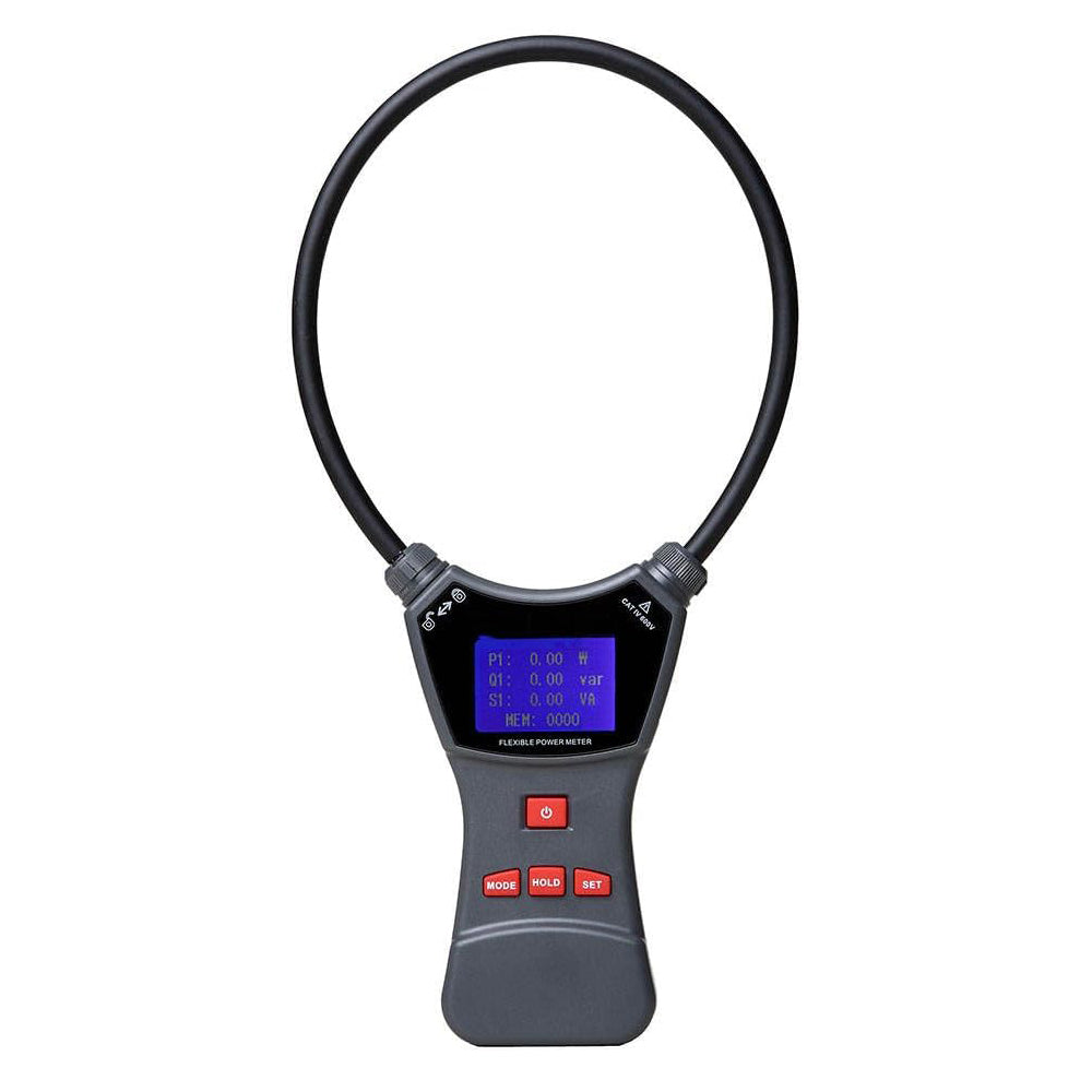 VTSYIQI Three Phase Flexible Clamp Power Meter Flexible Clamp Power Tester with CoilLength 950mm Coil Inner Diameter φ300mm for Testing 3-Phase AC Voltage Leakage Current and so on