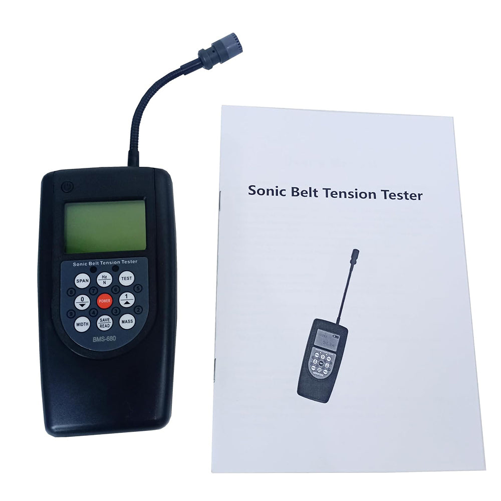 VTSYIQI Sonic Tension Meter Belt Tension Meter Sonic Belt Tension Meter with 20 Set Data Storage Measuring Range 10Hz-680Hz  for Measuring Transmission Belt Vibration Frequency