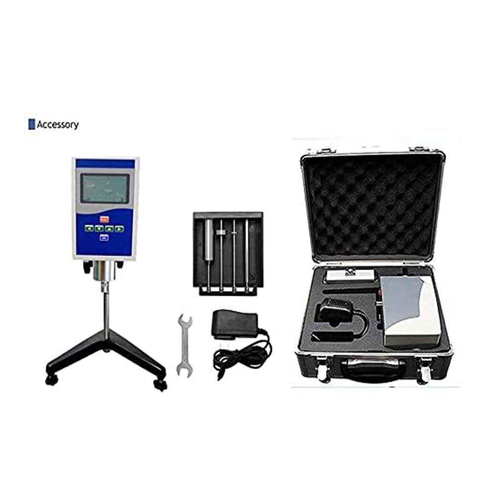 VTSYIQI Digital Rotary Viscosity Meter Rotary Viscometer Viscosity Fluidimeter Tester Meter with 1~2000000mPa.s Accuracy ±1% 4 Rotor Fluidimeter Tester Meter for Coatings Adhesives Greases