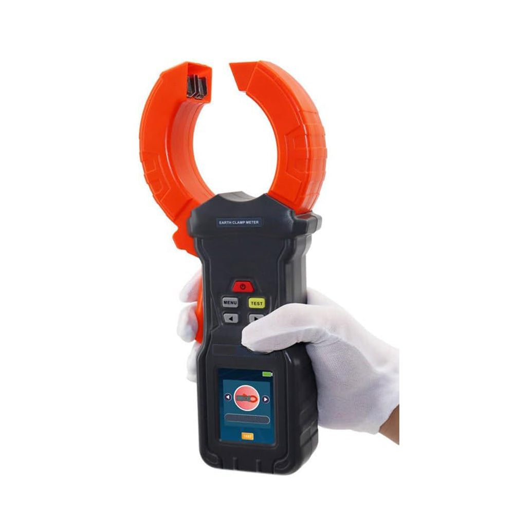 VTSYIQI Ground Pile Earth Resistance Meter Ground Pile Clamp Ground Resistance Tester with Leakage Current Range 0.000mA-60A Clamp Resistance Range 0.00Ω-2000Ω Three-Four-Wire Method Range 0.00Ω-30kΩ