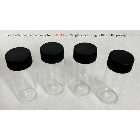 VTSYIQI Portable Turbidimeter Glass Vials 4Pcs Glass Storage Bottle with No Calibration Liquids for TB200 Turbidity Meter Kit