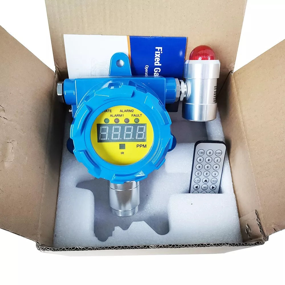 VTSYIQI PH3 Gas Detector Wall-mounted Phosphine Gas Detector PH3 Gas Monitor with Range from 0 to 20ppm Resolution 0.1ppm for Detecting Gas of Metallurgical Industry and Refinery