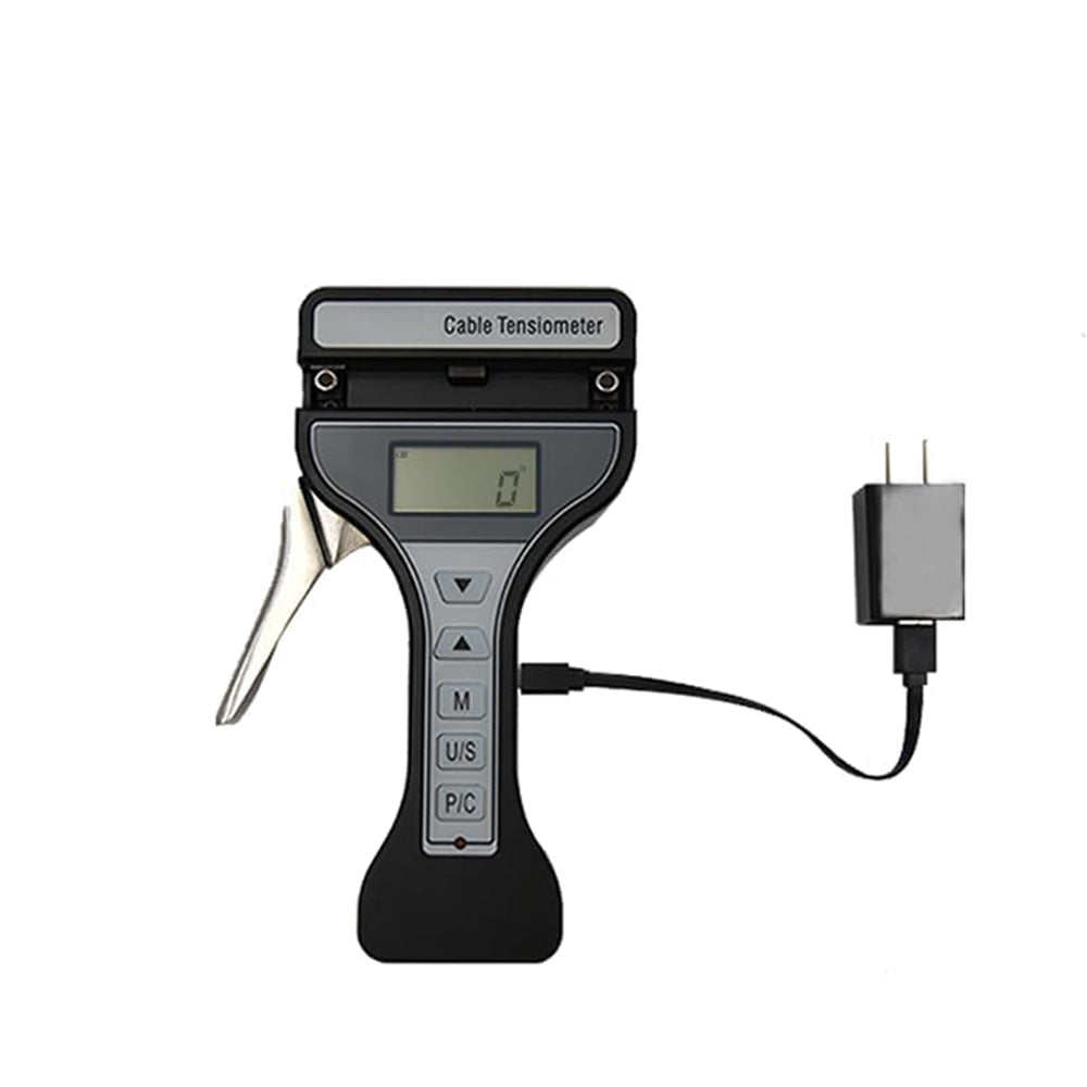 VTSYIQI Wire Rope Tension Meter Handheld Steel Cable Tensiometer Wire Rope Cable Tension Meter with Tension Range 150 to 1500N Can Store Five Different Wire Sizes for Easy Testing in Different Scenarios LCD Digital Display ﻿