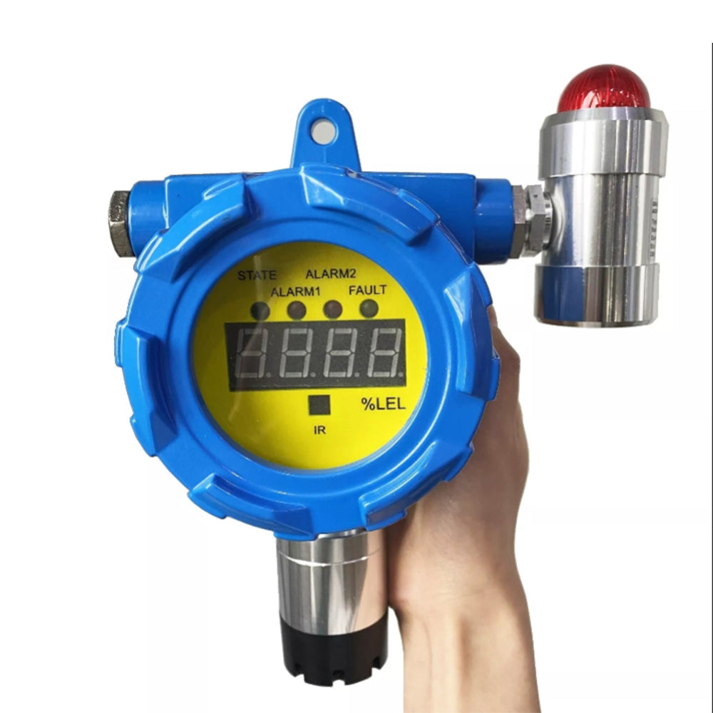 VTSYIQI EX Gas Detector Combustible Gas Monitor Fixed EX Gas Monitor with Range 0-100%LEL Resolution 1%lel/1%vol for Painting Plant and other Places with Gas Exists