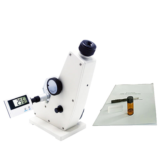 VTSYIQI Digital Abbe Refractometer Monocular Refractometer Lab Refractometers with  Refractive index nD 1.3000-1.7000 Accuracy(nD) ±0.0002 Dissolved Solids Brix 0-95%