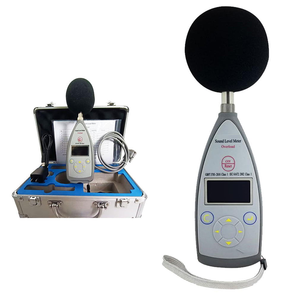 VTSYIQI Class 1 Sound Level Meter Integrating Noise Level Meter Sound Decibel Meter with Integrating Function 10 Hz-20 kHz 25dB(A)-140dB(A) 8000 Groups Data Storage AC DC USB RS232 Output IEC 61672