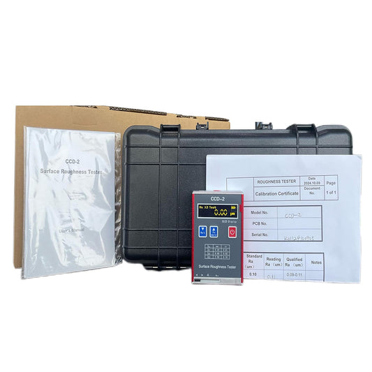 VTSYIQI Portable Surface Roughness Meter Surface Roughness Machine on Metal Non-Metal with Measuring Range Ra Rq 0.05~15.0μm Rz Rt 0.1~50.0μm Testing Parameters Ra Rz Rq Rt Sample Length 0.25  0.80 2.50mm