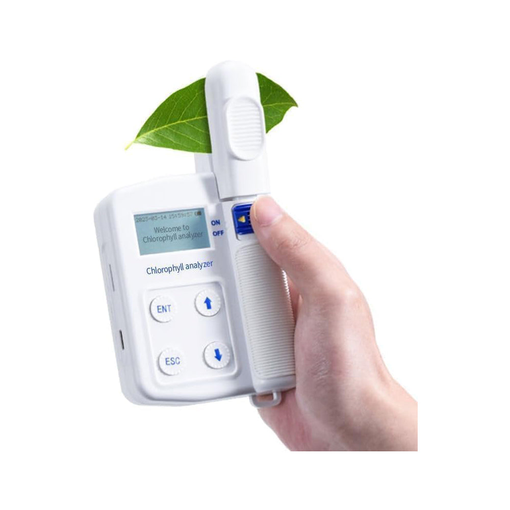 VTSYIQI Portable Plant Nutrition Analyzer Leaf Nitrogen Content Meter with Chlorophyll Measuring Range 0.0 to 99.9SPAD Nitrogen Content Measuring Range 0.0 to 99.9mg/g Leaf Surface Temperature Measuring Range -10 to 99.9℃