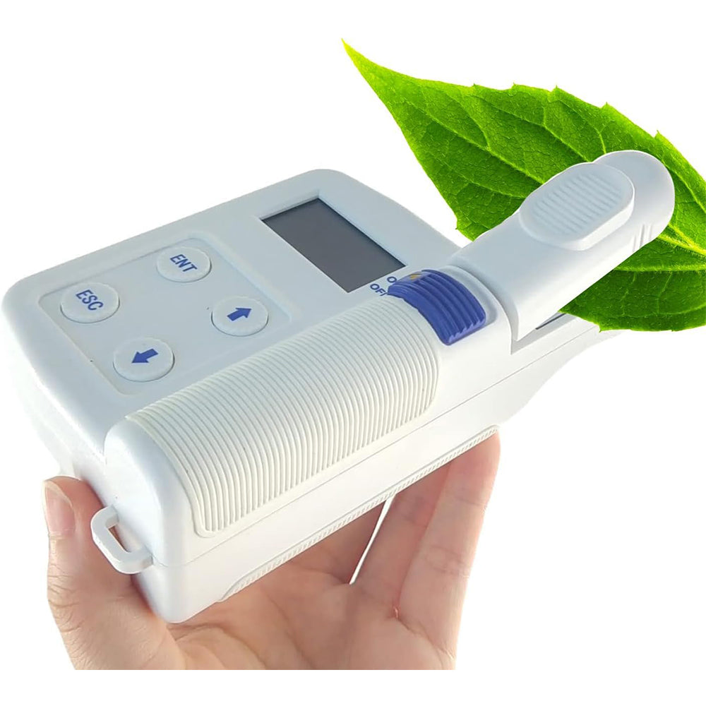 VTSYIQI Portable Plant Nutrition Analyzer Leaf Nitrogen Content Meter with Chlorophyll Measuring Range 0.0 to 99.9SPAD Nitrogen Content Measuring Range 0.0 to 99.9mg/g Leaf Surface Temperature Measuring Range -10 to 99.9℃