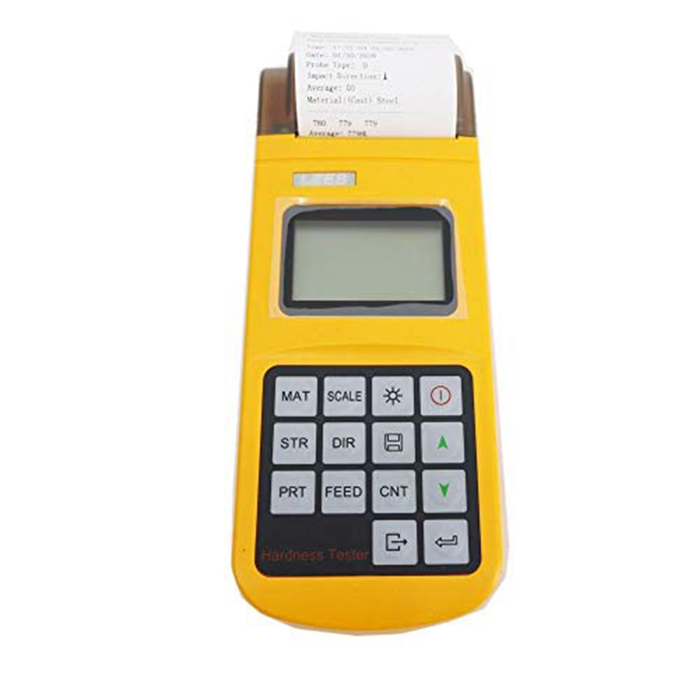 VTSYIQI Portable Digital Leeb Hardness Tester Gauge Meter with Build in Thermal Printer LCD Display D Type Impact Device Multiple Hardness Scale Range 170-960HLD