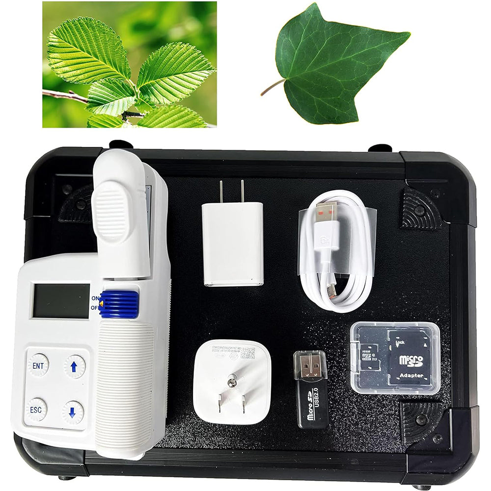 VTSYIQI Portable Plant Nutrition Analyzer Tester with Chlorophyll 0.0-99.99SPAD Nitrogen Content 0.0-99.99mg/g Leaf Temperature -10-99.9℃ Leaf Humidity 0.0-99.9RH% for Nitrogen Chlorophyll Leaf Temperature Leaf Humidity