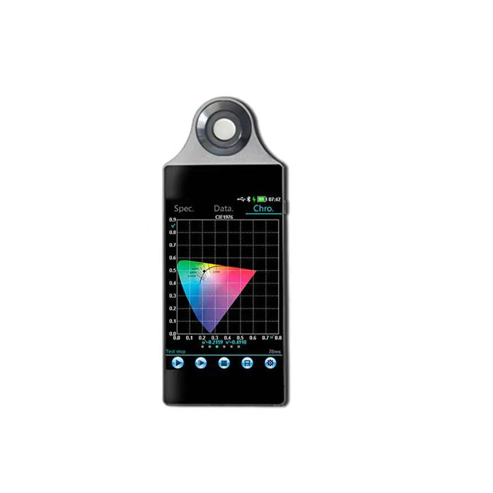 VTSYIQI Spectral Illuminance Meter Tester Handheld Light Spectrometer with Illuminance Measurement Range 0.1lx～500klx Wavelength Range 380nm～780nm Integration Time 50µs～10000ms High-precision CCD Sensor