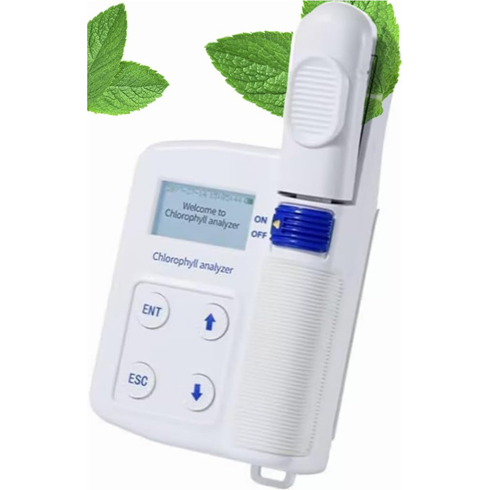 VTSYIQI Plant Nutrition Tester Portable Chlorophyll Meter with Measuring Area 2mm*3mm Data Storage Function Chlorophyll 0.0 to 99.9SPAD  Leaf Surface Temperature -10 to 99.9℃ Nitrogen Content 0.0 to 99.9mg/g