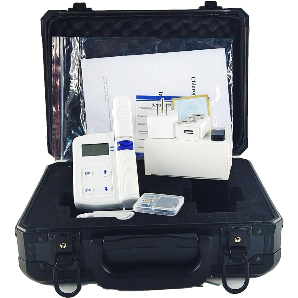 VTSYIQI Portable Plant Nutrition Analyzer Chlorophyll Content Measurement  with Chlorophyll Measuring Range 0.0 to 99.9SPAD Nitrogen Content Measuring Range 0.0 to 99.9mg/g Leaf Surface Temperature Measuring Range -10 to 99.9℃