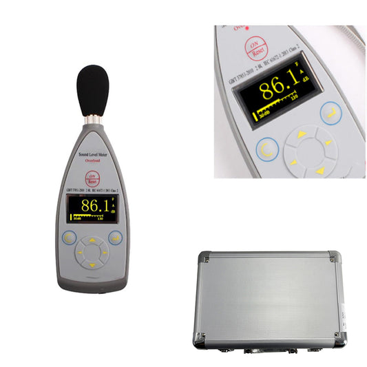 VTSYIQI Class 2 Sound Level Meter Integrating Sound Level Meter Noise Level Data Logger with Range 20Hz-12.5kHz 30dB(A)-130dB(A) Integrating Function 8000 Groups Data Storage