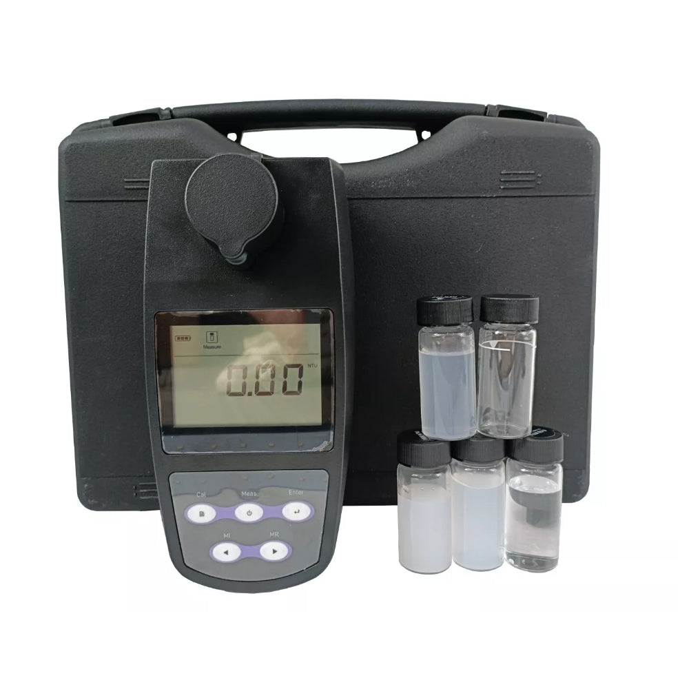 VTSYIQI Turbidimeters Lab Turbidity Meters with 4 PCS Calibration Solutions Accuracy ±2% ±3% Range 0 to 1100 NTU/FNU 0 to 275 EBC 0 to 9999 ASBC for Water Turbidity Test