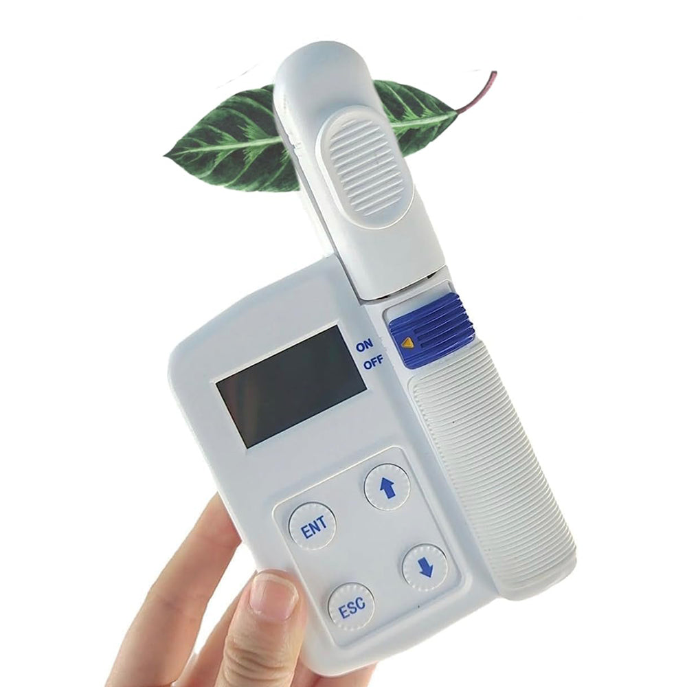 VTSYIQI Plant Nutrient Analyzer Chlorophyll Concentration Meter with Measuring Range 0.0 to 99.99SPAD Nitrogen 0.0-99.99mg/g Temperature -10-99.9℃ for Plant Green Degree Nitrogen Content Leaf Temperature Testing