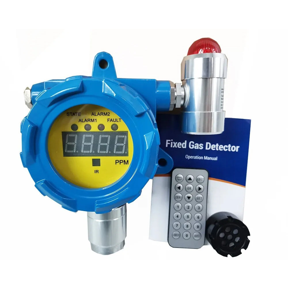 VTSYIQI CL2 Detector Fixed CL2 Gas Leak Alarm Monitor Chlorine Gas Leak Detector with Measuring Range 0-20ppm Explosion Proof Structure Aluminum Shell Material  Resolution 0.1ppm 20mA and RS485 Single Input