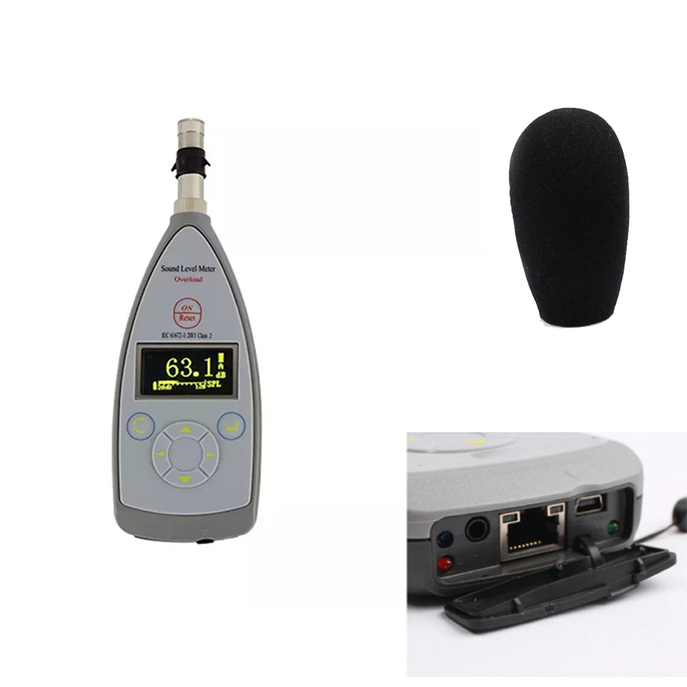 VTSYIQI Class 2 Noise Meter Integrating Decibel Meter Class 2 Sound Level Meter with Integrating Function Range 20Hz-12.5kHz 30dB(A)-130dB(A) 8000 Groups Data Storage 32kHz A/D Bits