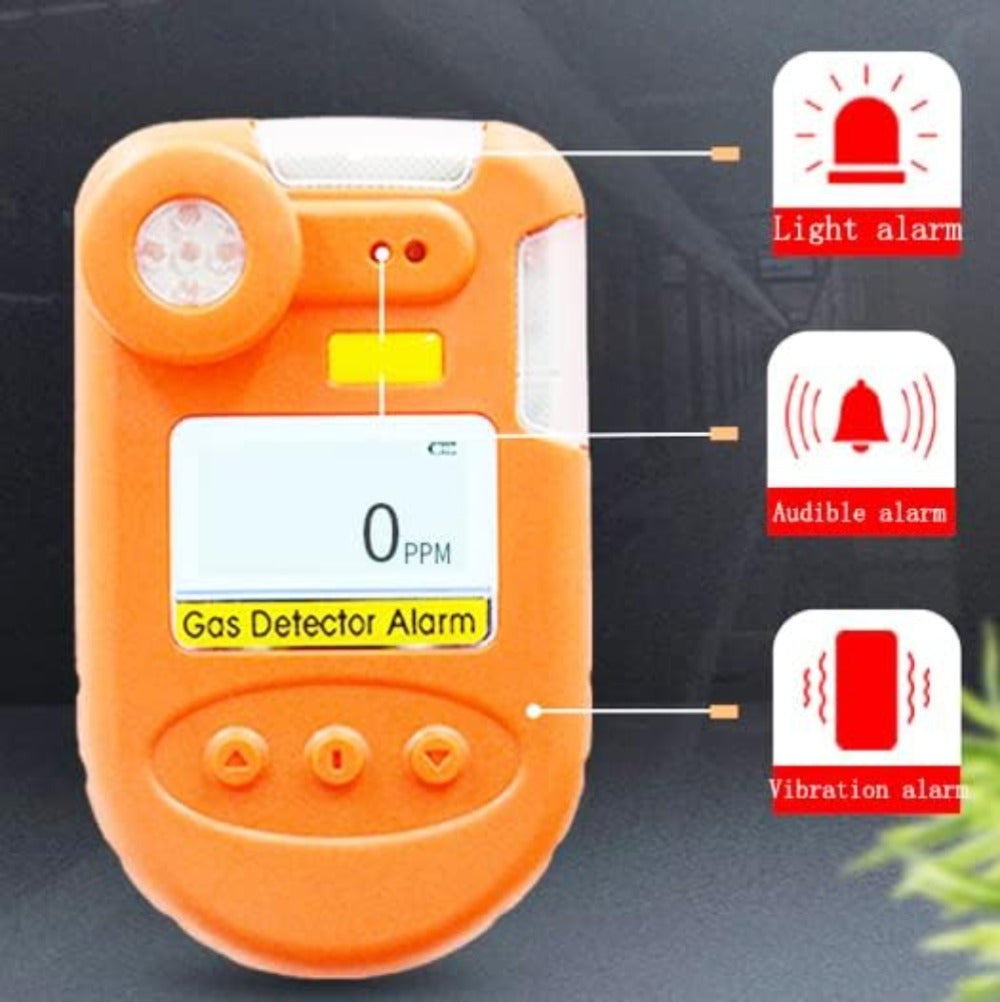 VTSYIQI Combustible Gas Detector EX Gas Monitor Portable Combustible Gas Leak Alarm with Measuring Range 0 to 100% LEL Resolution Ratio 1% LEL/1% vol for Municipal Administration Industry Gas Detection