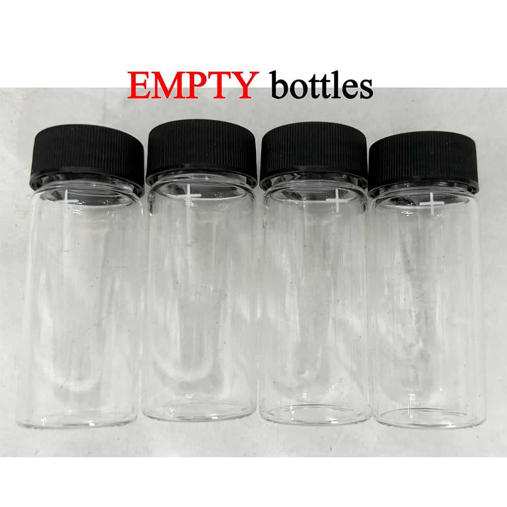 VTSYIQI Portable Turbidity Meter Calibration Solution 400NTU 100ml Formazin Calibration Solution Four Empty Glass Vials Glass Sample Bottles for SGZ-200BS SGZ-200B SGZ-20B Series Turbidimeters