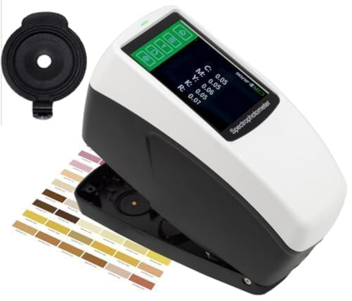 VTSYIQI Digital Spectrodensitometer Color Density Difference Tester with 5mm Caliber 0.01 Accuracy for Measure Color Density Dot Gain Printing Contrast of The Printed Matter and Other Parameters