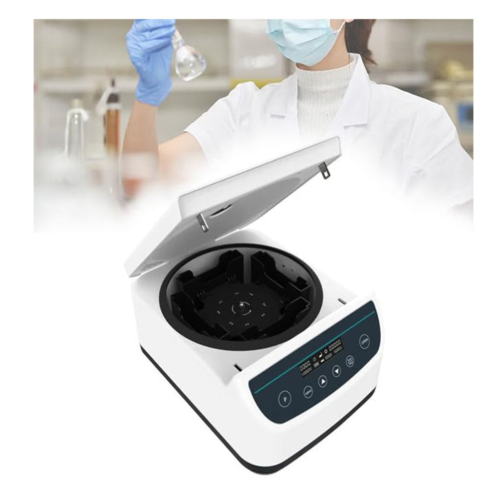 VTSYIQI Microplate Centrifuge Benchtop Low Speed Centrifuge  Laboratory Centrifuge Machine with Max Capacity 96-Well PCR Microplate*4 Speed 500-2000rpm Max RCF 500xg Semidiameter of Rotor 10.2cm Power 50W