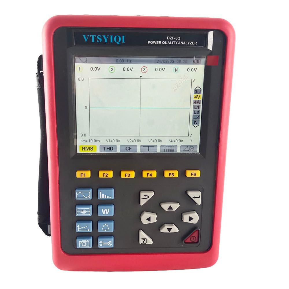 VTSYIQI Three Phase Power Quality Loggers Power Quality Analyzers with Ф68mm Current Clamp Sensor 1.0A-1000A Current Clamp Frequency 40Hz to 70Hz 150 Groups Storage USB Interface